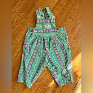 Vintage floral / pastel print overalls